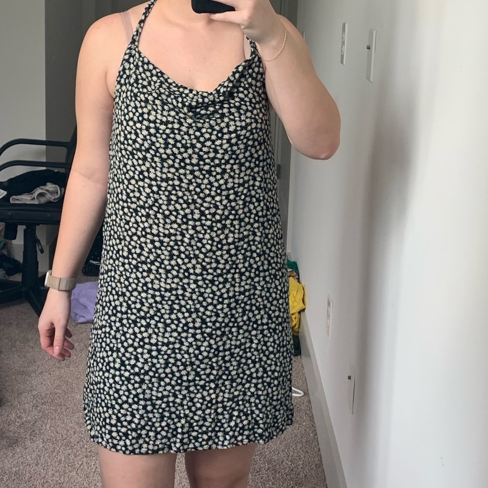 American Eagle sunflower pattern halter dress